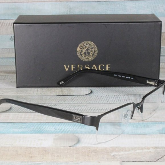 Versace Matte Black 53mm Eyeglasses! NEW!